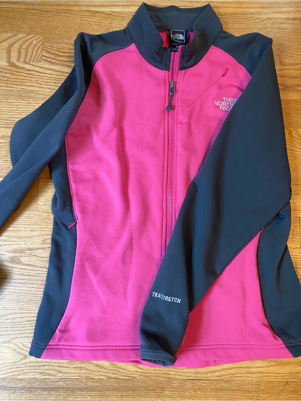 The North Face TKASTRETCH Pink Black Full Zip Jacket M